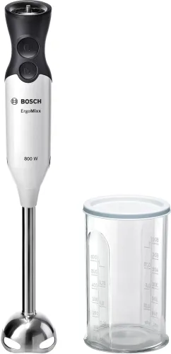 Пасатор, Bosch MS61A4110, Blender, ErgoMixx, 800 W, Included transparent jug, White, anthracite