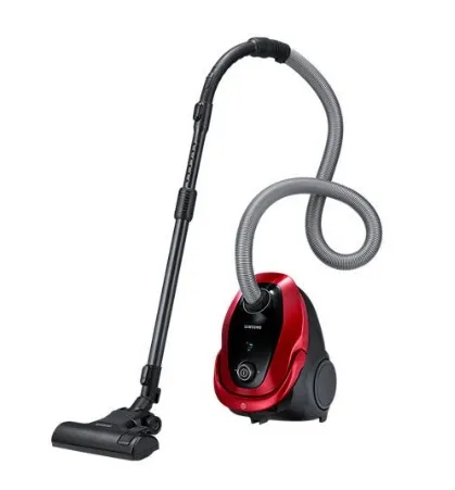 Прахосмукачка, Samsung VC07M25E0WR/GE, Vacuum Cleaner, 750W, Suction Power 200W, Hepa Filter, Bag Type, Telescopic Steel, Red