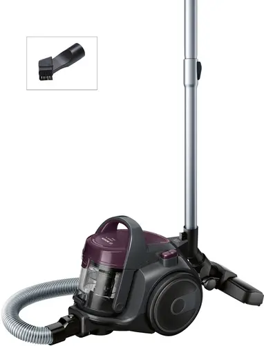 Ηλεκτρική σκούπα, Bosch BGC05AAA1, Vacuum Cleaner, 700 W, Χωρίς σακούλα, 1.5 L, 78 dB(A), Κλάση ενεργειακής απόδοσης A, μωβ/γκρι πέτρας - 1