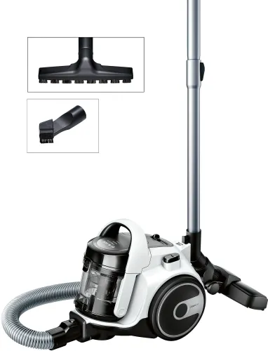 Прахосмукачка, Bosch BGS05A222, Vacuum Cleaner, 700 W, Bagless type, 1.5 L, 78 dB(A), Energy efficiency class A, white/black