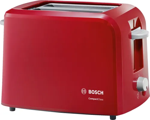 Тостер, Bosch TAT3A014, Toaster, CompactClass, 825-980 W, Auto power off, Lifting high, Red