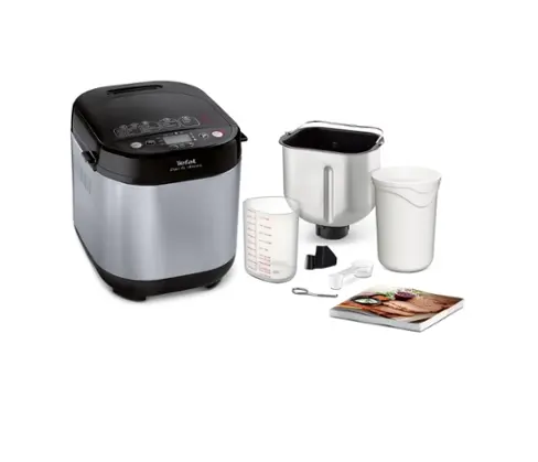 Ψωμομηχανή, Tefal PF240E38, Pain Plaisir, ψωμομηχανή, 500/750/1 kg, 20 προγράμματα, μαύρο/Inox, 720W, 3 επίπεδα ψησίματος - 2