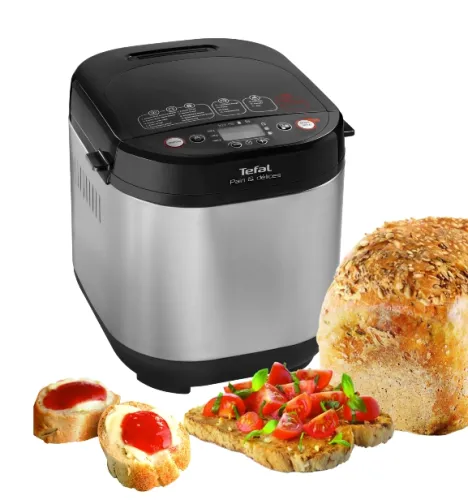 Хлебопекарна, Tefal PF240E38, Pain Plaisir, Breadmaker, 500/750/1 kg, 20 programs, black/Inox, 720W, 3 Levels of firing - image 6