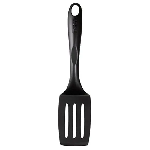 Σπάτουλα, Tefal 2745112, Bienvenue, μικρή σπάτουλα, εργαλείο κουζίνας, με τρύπες, έως 220°C, κατάλληλη για πλυντήριο πιάτων, μαύρη - image 1