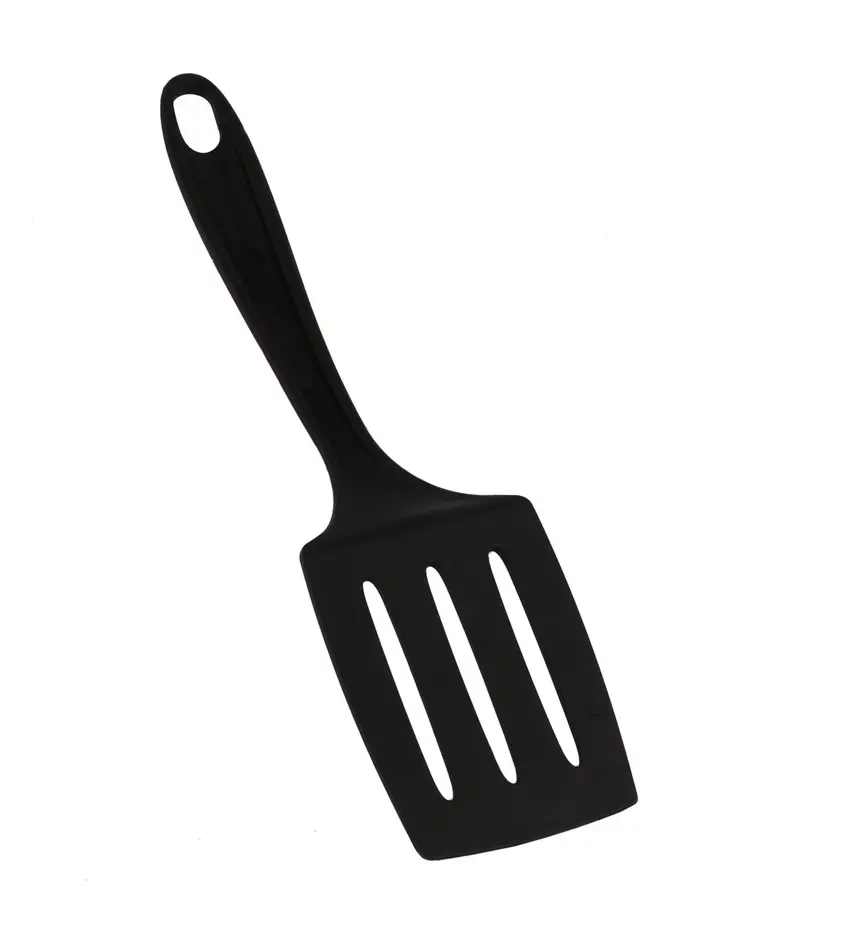 Σπάτουλα, Tefal 2743712, Bienvenue, Σπάτουλα με σχισμές, Εργαλείο κουζίνας, Με τρύπες, Έως 220°C, Κατάλληλη για πλυντήριο πιάτων, μαύρη - image 2