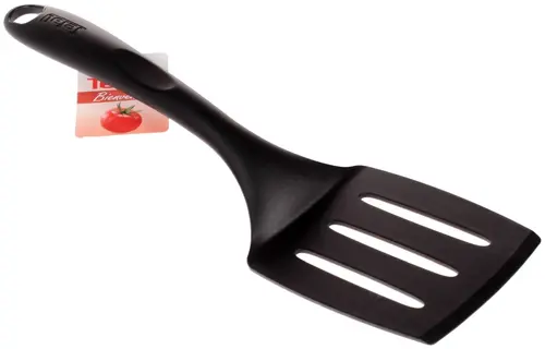 Σπάτουλα, Tefal 2743712, Bienvenue, Σπάτουλα με σχισμές, Εργαλείο κουζίνας, Με τρύπες, Έως 220°C, Κατάλληλη για πλυντήριο πιάτων, μαύρη - 4