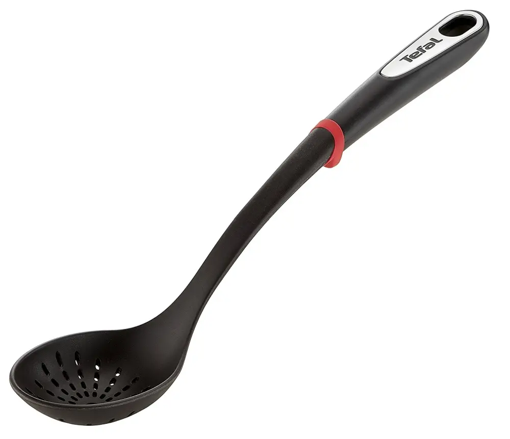 Lingură, Tefal K2060314, Ingenio, Lingură pentru scurs, Ustensilă de bucătărie, Termoplastic, 40x11x3.8cm, Cu găuri, Până la 230°C, Compatibilă