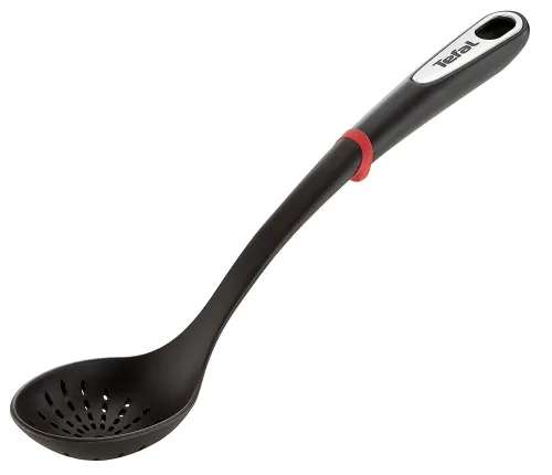 Лъжица, Tefal K2060314, Ingenio, Straining spoon, Kitchen tool, Termoplastic, 40x11x3.8cm, With holes, Up to 230°C, Dishwasher safe, black