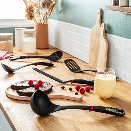 Κουτάλι, Tefal K2060514, Ingenio, Κουτάλι, Εργαλείο κουζίνας, Θερμοπλαστικό, 39.8x9x4.6cm, Έως 230°C, Κατάλληλο για πλυντήριο πιάτων, μαύρο - 6