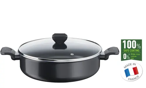Тиган, Tefal B5677253, Simply Clean Shallowpan 28 with lid - image 4