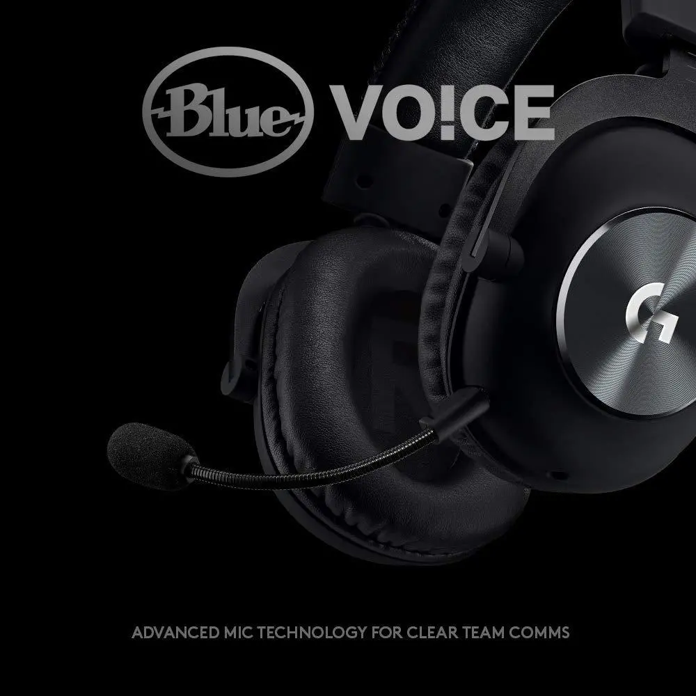 Căști, Logitech PRO X Headset, PRO-G 50 mm Drivers, 7.1 DTS Headphone:X 2.0 Surround, perne de urechi Memory Foam din piele/plasă, microfon Blue - image 1