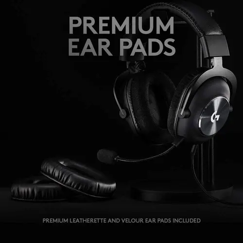 Слушалки, Logitech PRO X Headset, PRO-G 50 mm Drivers, 7.1 DTS Headphone:X 2.0 Surround, Leather/Mesh Memory Foam Ear Cushions, Blue Voice Microphone, Black - image 2