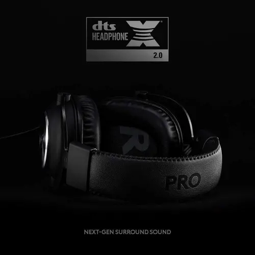 Слушалки, Logitech PRO X Headset, PRO-G 50 mm Drivers, 7.1 DTS Headphone:X 2.0 Surround, Leather/Mesh Memory Foam Ear Cushions, Blue Voice Microphone, Black - image 3