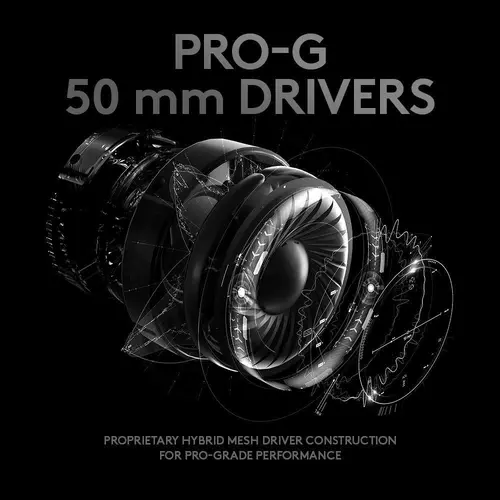 Слушалки, Logitech PRO X Headset, PRO-G 50 mm Drivers, 7.1 DTS Headphone:X 2.0 Surround, Leather/Mesh Memory Foam Ear Cushions, Blue Voice Microphone, Black - image 5