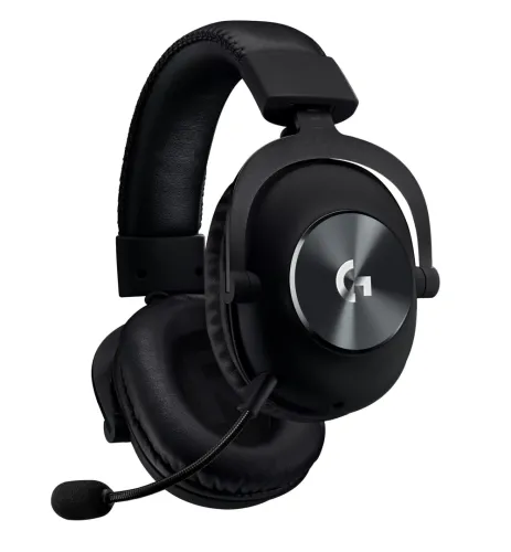 Слушалки, Logitech PRO X Headset, PRO-G 50 mm Drivers, 7.1 DTS Headphone:X 2.0 Surround, Leather/Mesh Memory Foam Ear Cushions, Blue Voice Microphone, Black