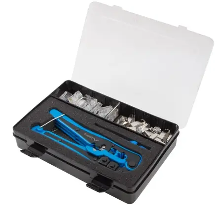 Instrument, Lanberg set de scule de sertizare cu conectori RJ45, RJ45 ecranați și neecranați - image 1