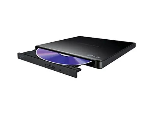 Unitate optică, Hitachi-LG GP57EB40 Ultra Slim DVD-RW extern, Super Multi, Double Layer, conectivitate TV, negru - 1
