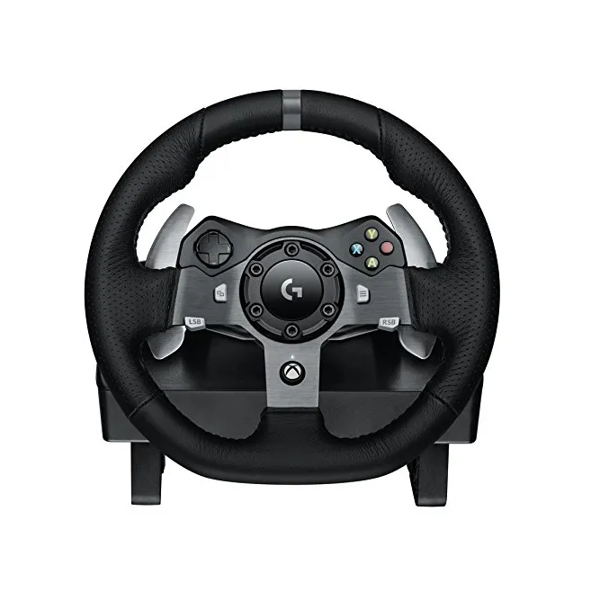 Волан, Logitech G920 Driving Force Racing Wheel, Xbox One, PC, 900° Rotation, Dual Motor Force Feedback, Adjustable Pedals, Leather - image 1