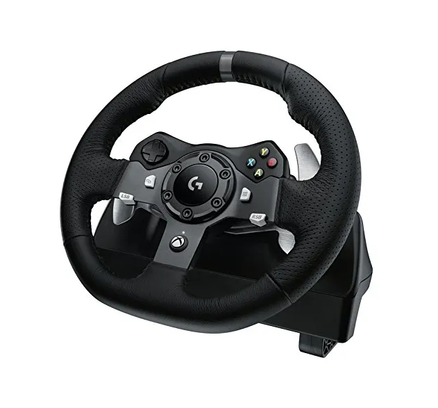 Волан, Logitech G920 Driving Force Racing Wheel, Xbox One, PC, 900° Rotation, Dual Motor Force Feedback, Adjustable Pedals, Leather - image 2