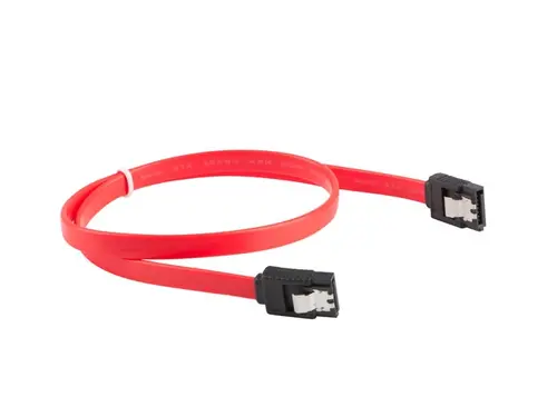 Кабел, Lanberg SATA DATA II (3GB/S) F/F cable 50cm metal clips, red - image 2