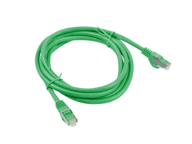 Кабел, Lanberg patch cord CAT.6 FTP 3m, green - image 1