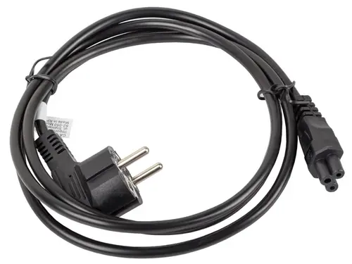 Кабел, Lanberg CEE 7/7 (MICKEY) -> IEC 320 C5 power cord 1.8m VDE, black - image 1