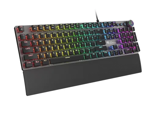 Клавиатура, Genesis Mechanical Gaming Keyboard Thor 400 RGB Backlight Red Switch US Layout Software - image 1