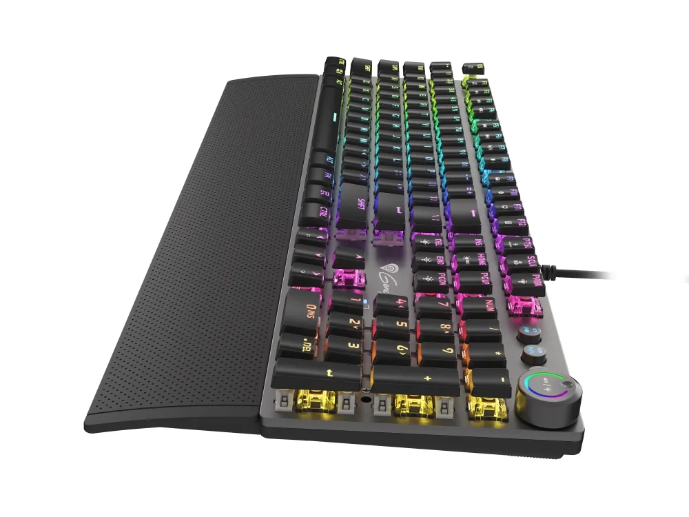 Клавиатура, Genesis Mechanical Gaming Keyboard Thor 401 RGB Backlight Brown Switch US Layout Software - image 2