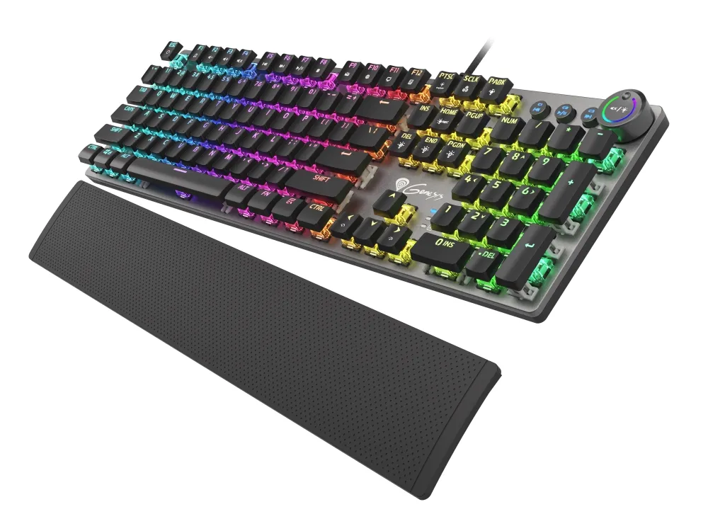 Клавиатура, Genesis Mechanical Gaming Keyboard Thor 401 RGB Backlight Brown Switch US Layout Software - image 4