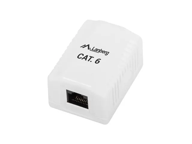 Конектор, Lanberg surface-mount box CAT.6 UTP UNshielded 1X RJ45, white