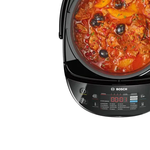 Мултикукър, Bosch MUC22B42RU, Multicooker, 48 programs, large 5-liter bowl with a non-stick coating, Large temperature range 40-160 ° C, 900 W, Black - image 7