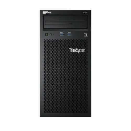 Сървър, Lenovo ThinkSystem ST50, Xeon E-2224G (4C, 3.5GHz, 8MB Cache/71W), SW RAID, 2x1TB SATA, 1x8GB, 250W, Slim DVD-RW, 3 year Warranty