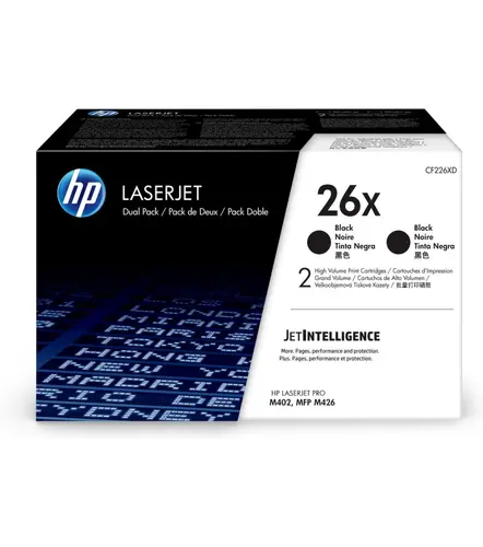 Consumabil, HP 26X Negru Original LaserJet Toner Cartridge de Mare Randament (CF226X) - 1