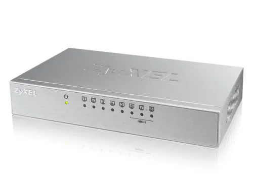 Комутатор, ZyXEL ES-108AV3, 8-port 10/100Mbps Ethernet switch, 3x Qos (!), desktop, metal housing