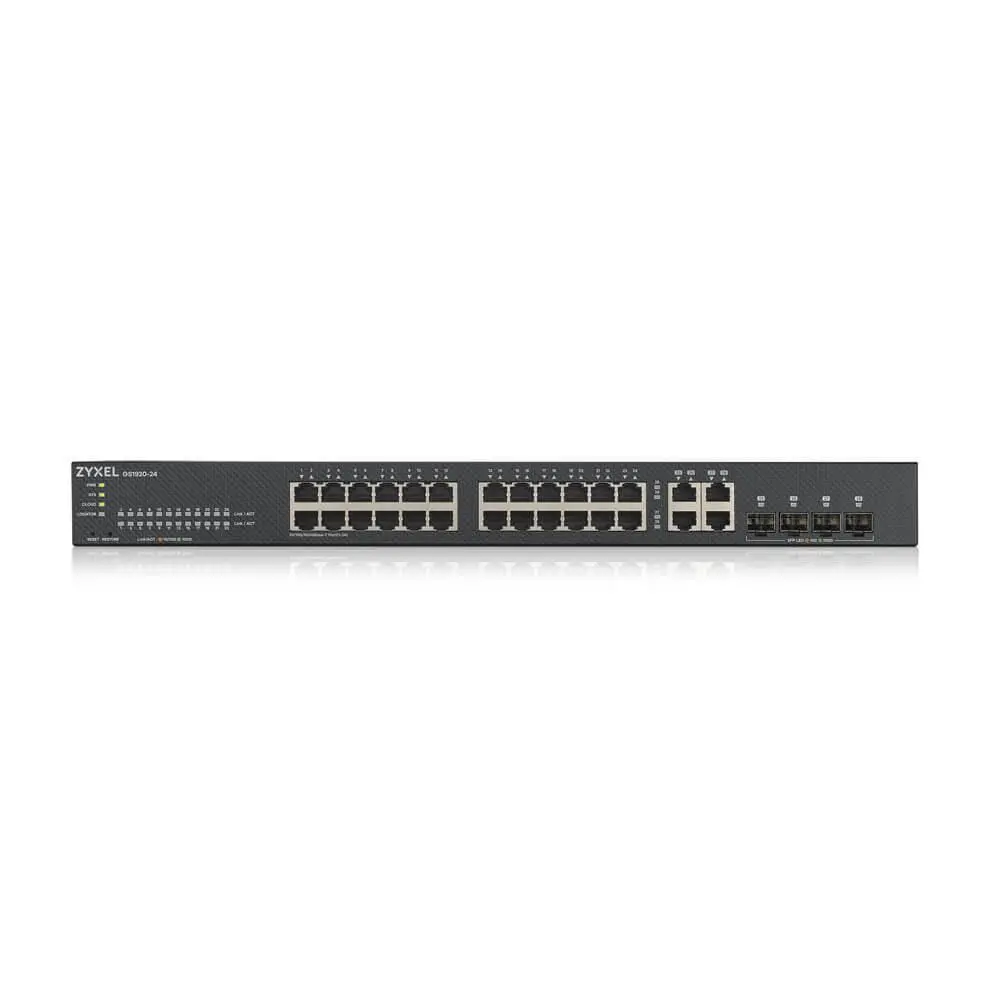 Switch, ZyXEL GS1920-24v2, 28 θυρών Smart Managed Switch 24x Gigabit Copper και 4x Gigabit dual pers., hybird mode, standalone ή NebulaFlex Cloud - image 1