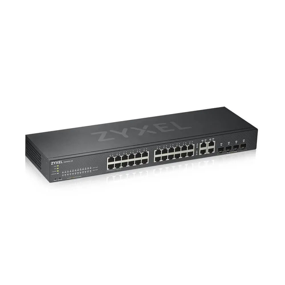 Switch, ZyXEL GS1920-24v2, 28 porturi Smart Managed Switch 24x Gigabit Copper și 4x Gigabit dual pers., hybird mode, standalone sau NebulaFlex Cloud - image 2