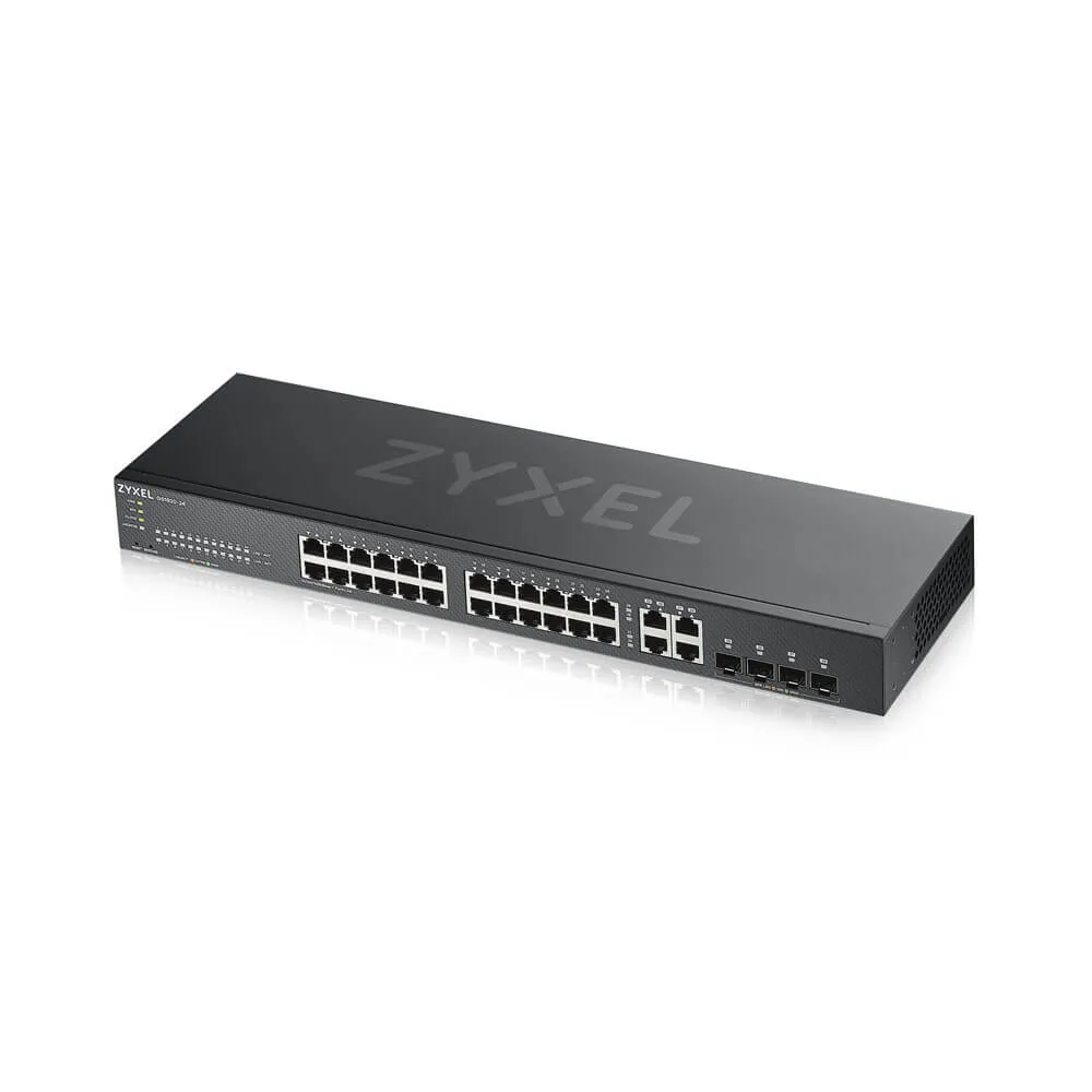 Комутатор, ZyXEL GS1920-24v2, 28 Port Smart Managed Switch 24x Gigabit Copper and 4x Gigabit dual pers., hybird mode, standalone or NebulaFlex Cloud - image 2