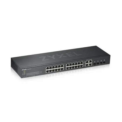 Комутатор, ZyXEL GS1920-24v2, 28 Port Smart Managed Switch 24x Gigabit Copper and 4x Gigabit dual pers., hybird mode, standalone or NebulaFlex Cloud - image 2