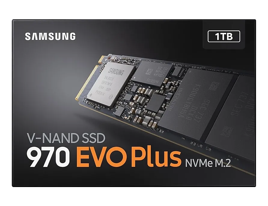 Твърд диск, Samsung SSD 970 EVO Plus 1 TB M.2, PCIe Gen 3.0 x4 NVMe 1.3, V-NAND 3-bit MLC, Phoenix Controller, 256-bit Encryption, 1 GB DDR4 SDRAM, Read 3500 MB/s Write 3300 MB/s - image 2