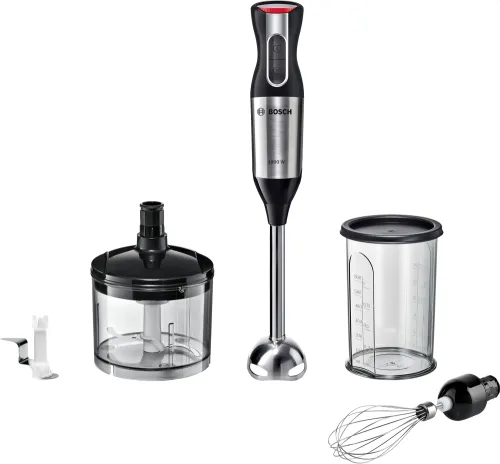 Пасатор, Bosch MS64M6170, Blender, ErgoMixx Style, 1000 W, Included transparent jug, chopper, stirrer and separate knife for crushing ice, Stainless steel