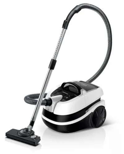 Перяща прахосмукачка, Bosch BWD421PRO, 3in1 vacuum cleaner for dry and wet cleaning, 2,5 lt dust container, 2100 W, HEPA H13, 12 m radius, liquid pick-up nozzles, parquet brush, turbo brush, water tank: 5 l, white-black-silver