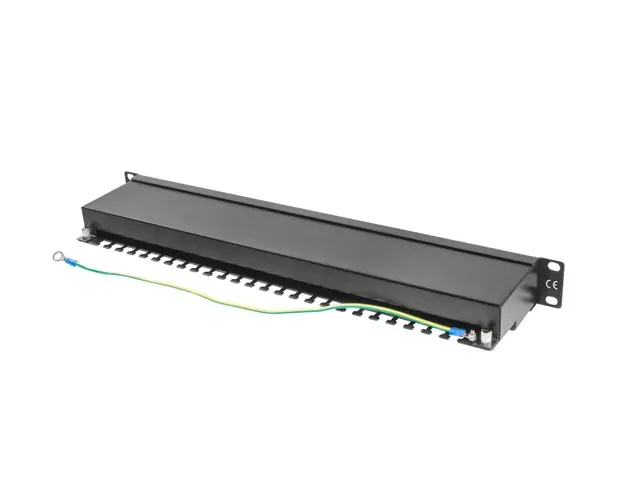 Пач панел, Lanberg patch panel 24 port 1U CAT.5E shielded, black - image 2