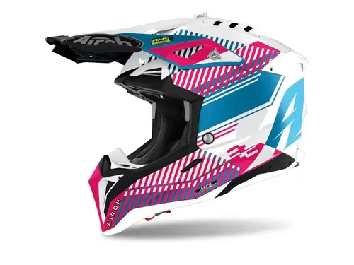 Каска AVIATOR 3 WAVE PINK CHROME AIROH - XL