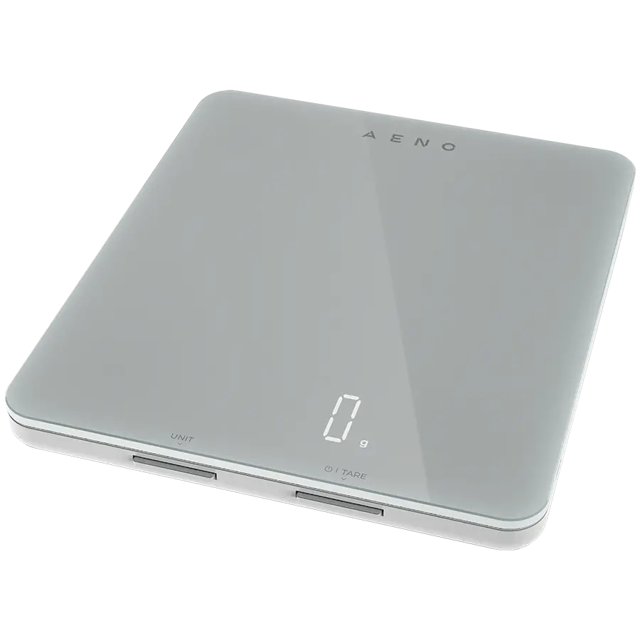 AENO Cântar de bucătărie KS1S Smart, Sarcină maximă - 8 kg, Bluetooth, 10,000+ produse și mese, analiză a 25 de indicatori, mod cafea, conversie a - image 1
