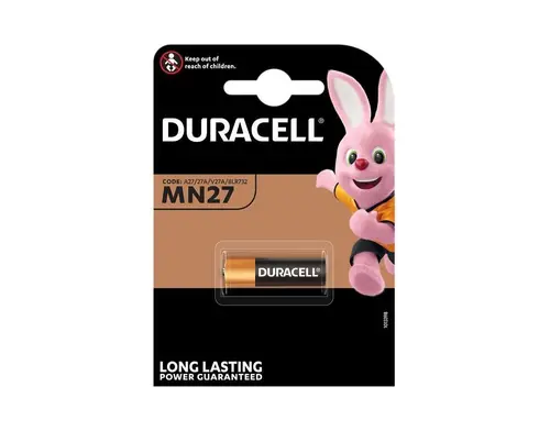 Baterie alcalină DURACELL 12 V 1 buc. în ambalaj pentru alarme А27 LR27 MN27 - 1