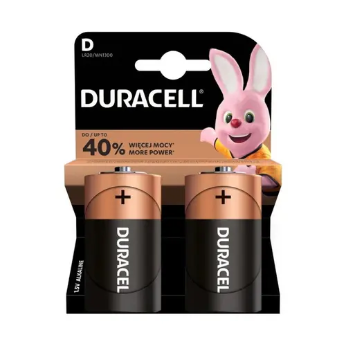 Baterie alcalină DURACELL LR20 D /2 buc. în ambalaj/ 1.5V - 1
