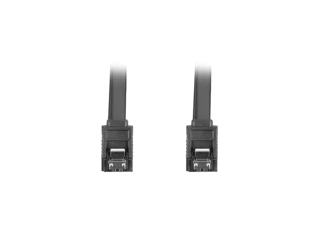Кабел, Lanberg SATA DATA III (6GB/S) F/F cable 30cm metal clips, black - image 1