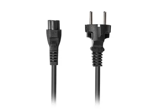 Кабел, Lanberg CEE 7/7 (MICKEY) -> IEC 320 C5 power cord 1.8m VDE Straight, black - image 2