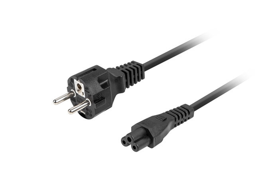 Кабел, Lanberg CEE 7/7 (MICKEY) -> IEC 320 C5 power cord 1.8m VDE Straight, black