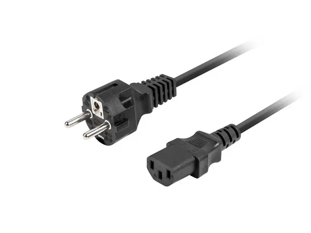 Кабел, Lanberg CEE 7/7 -> IEC 320 C13 power cord 1.8m VDE Straight, black
